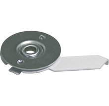 Meubelconnector met metalen schijf en kunststoftong