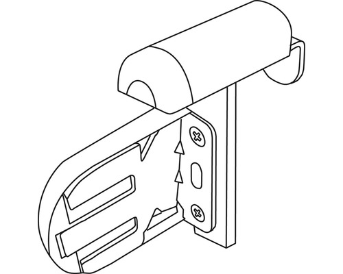 Tekening van een gereedschaphouder voor wandmontage