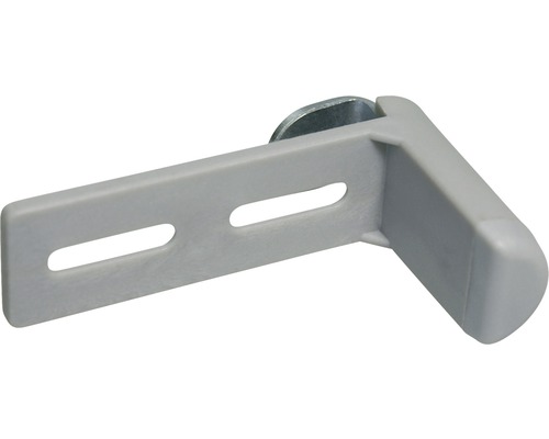 Kunststof houder met twee gaten en metalen schijf