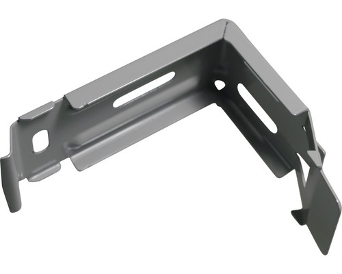 Hoekverbinder van metaal met bevestigingsgaten voor rekken en constructies