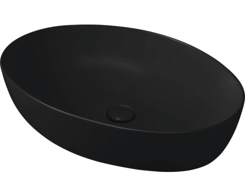 Zwarte keramische opzetwastafel
