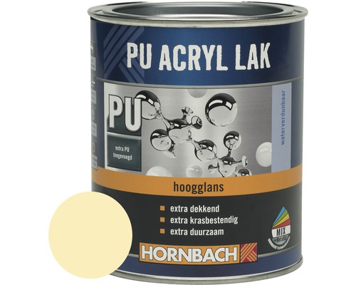 HORNBACH PU Acryl lak hoogglans licht ivoor 750 ml
