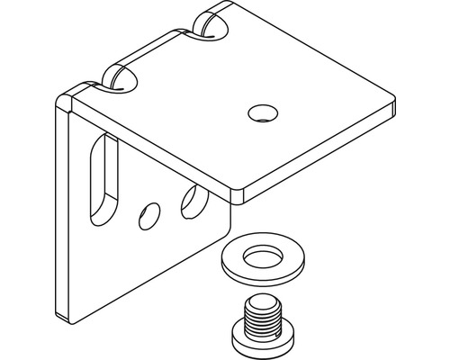 Hoekverbinder met schroef en sluitring