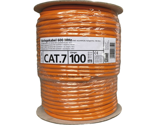BLEIL Netwerk installatiekabel CAT7 S/FTP oranje 100 m