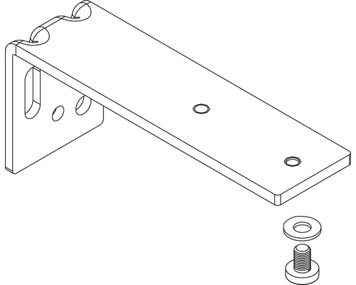 Wandmontage met schroef en sluitring