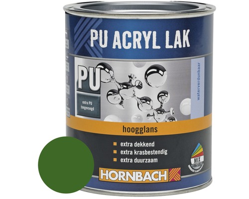 HORNBACH PU Acryl lak hoogglans bladgroen 750 ml