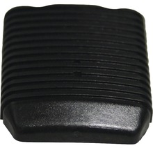 Zwart pedaalrubber met horizontale ribbels