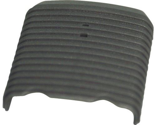 Zwarte apparaatbehuizing met geribbeld oppervlak