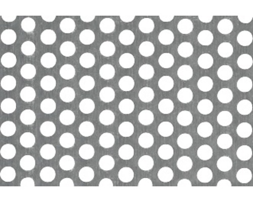 GAH.ALBERTS Geperforeerde plaat 1000x200x0,8 mm aluminium blank Metalen plaat met ronde gaten