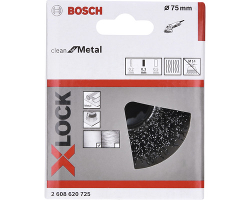 Bosch X-Lock draadborstel, 75 mm diameter