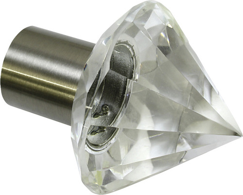 GARDINIA Chicago eindknop diamant rvs-optiek ø 20 mm 2 stuks