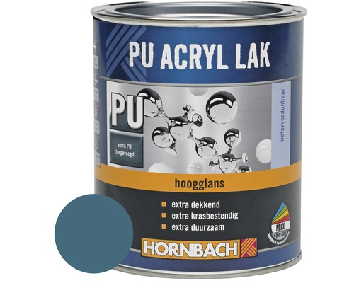 HORNBACH PU Acryl lak hoogglans bisbeet turquoise 750 ml