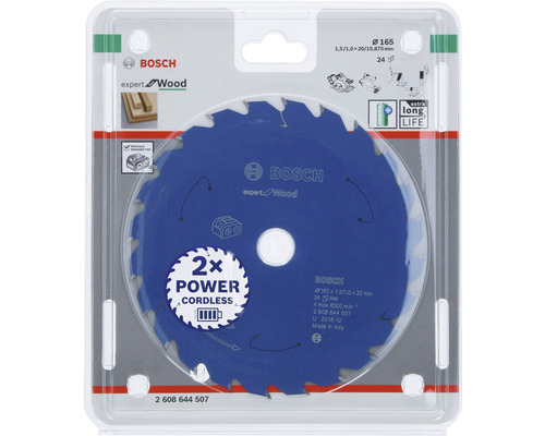 Bosch Expert Wood cirkelzaagblad voor hout, diameter 165 millimeter
