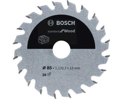 BOSCH Cirkelzaagblad Standard for Wood Ø 85x15x1,1 mm 20T