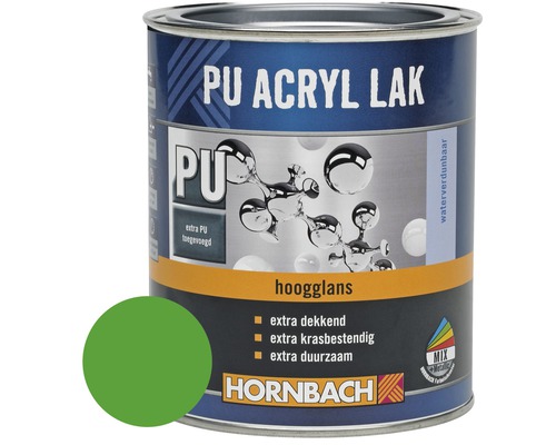 HORNBACH PU Acryl lak hoogglans caipirinha groen 750 ml PU Acryllak blik met kleurvoorbeeld