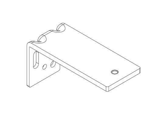 Hoekverbinder met boorgaten voor bevestiging