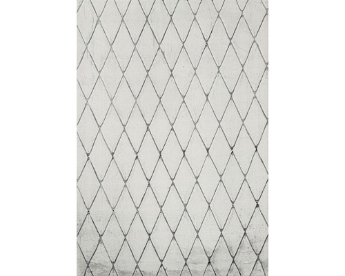 SOLEVITO Vloerkleed Romance ruit 3D grijs 160x230 cm