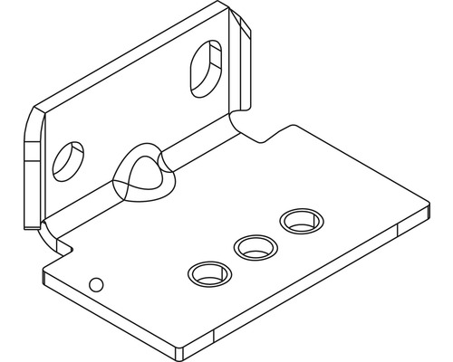 Metalen hoek met meerdere boorgaten