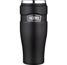 Zwarte thermosbeker met Thermos logo
