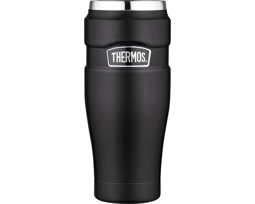 Zwarte thermosbeker met Thermos logo