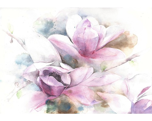 Fotobehang papier Bloemen aquarell 254x184 cm