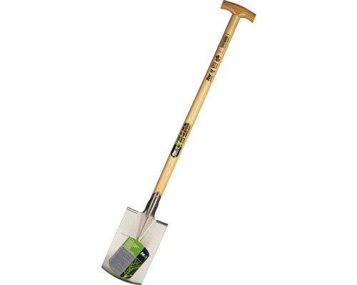 Spade met T-greep en houten steel voor tuinwerkzaamheden
