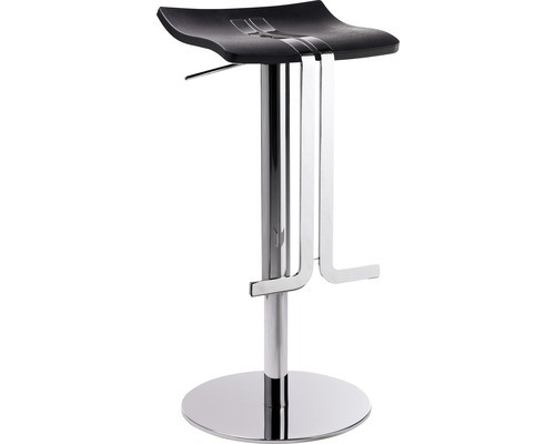 MAYER Barkruk Wave 86x39x39 cm chroom/zwart MAYER Barkruk Wave 86x39x39 cm chroom/zwart
