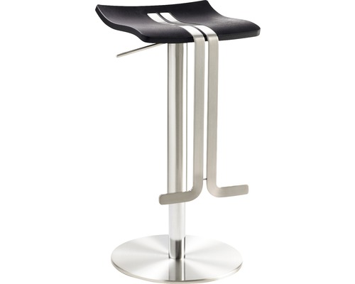 MAYER Barkruk Wave 86x39x39 cm RVS/zwart MAYER Barkruk Wave 86x39x39 cm RVS/zwart