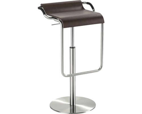 MAYER Barkruk Opus 96x42x47 cm RVS/bruin MAYER Barkruk Opus 96x42x47 cm RVS/bruin