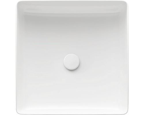 Vierkante wastafel van keramiek, bovenaanzicht