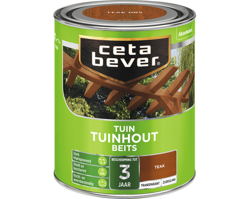 CETABEVER Tuinhoutbeits transparant zijdeglans teak 750 ml