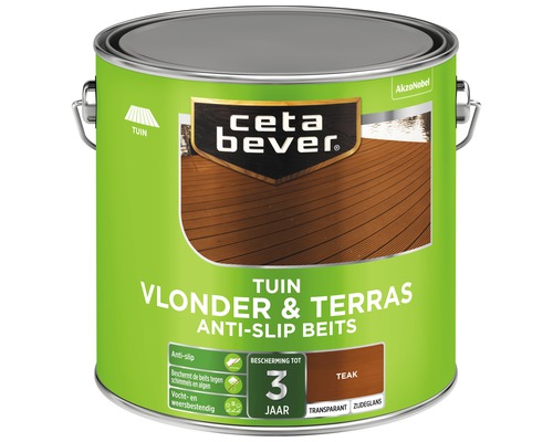 CETABEVER Vlonder & terrasbeits antislip teak 2,5 l