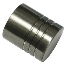 GARDINIA Memphis eindknop cilinder rvs-optiek ø 16 mm 2 stuks