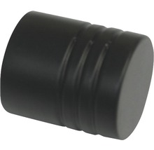 GARDINIA Memphis eindknop cilinder zwart ø 16 mm 2 stuks