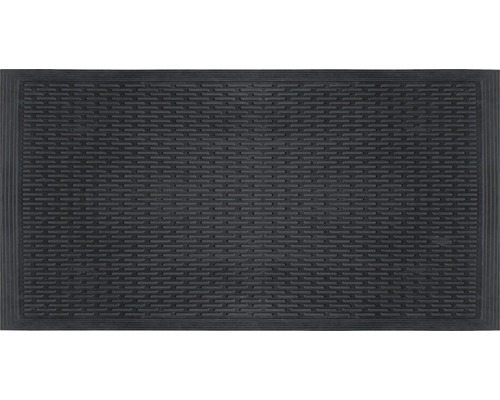 Deurmat rubber blokken zwart 60x90 cm