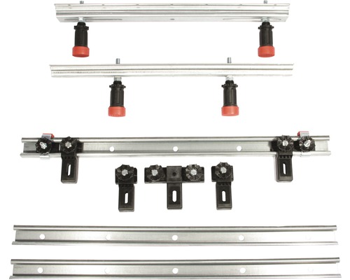 Aluminium profielsysteem met montage-elementen