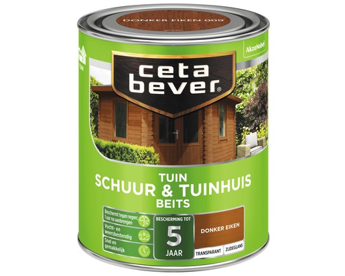 CETABEVER Schuur & tuinhuis beits transparant donker eiken 750 ml