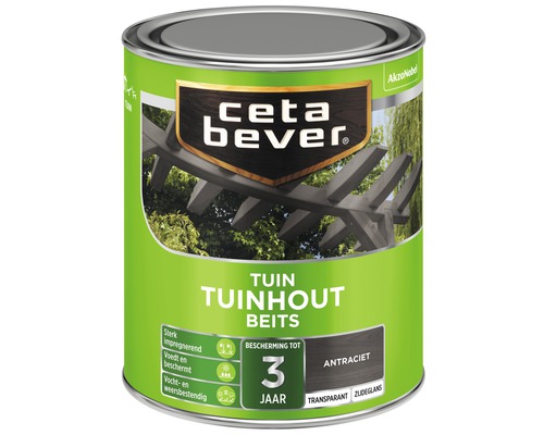 CETABEVER Tuinhoutbeits transparant zijdeglans antraciet 750 ml