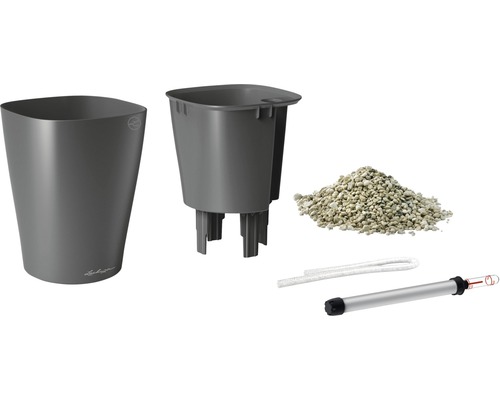 Complete irrigatieset voor plantenbakken met planteninzet, substraat, waterniveau-indicator en lont