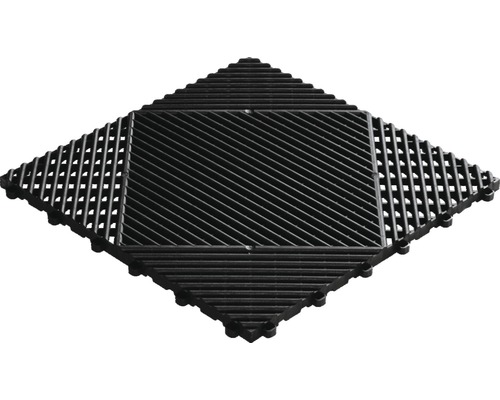 Tuintegel kliksysteem kunststof zwart 40x40 cm
