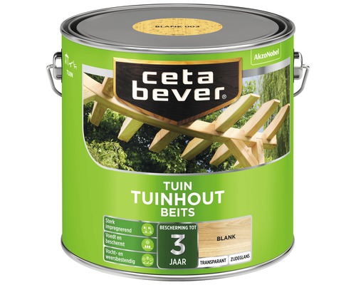 CETABEVER Tuinhoutbeits transparant zijdeglans blank 2,5 l Ceta Bever tuinbeits voor buiten
