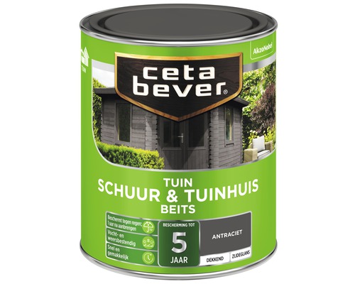 CETABEVER Schuur & tuinhuis beits dekkend antraciet 750 ml