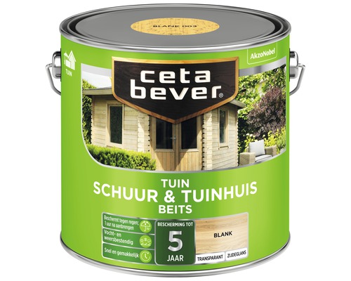 CETABEVER Schuur & tuinhuis beits transparant blank 2,5 l CetaBever Tuinhuis en Schuur beits in blik