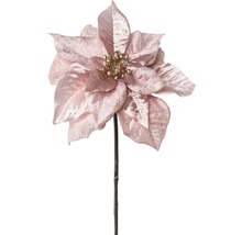 Decoratieve kunstbloem kerstster met steel