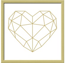 Ingelijste afbeelding met geometrisch hartmotief