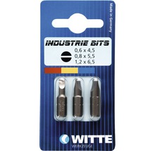 Witte industrie bits set met drie sleufschroevendraaierbits