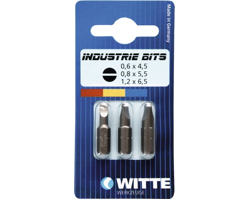 WITTE Bitset ¼" 25 mm sleuf 4,5 / 5,5 / 6,5 mm