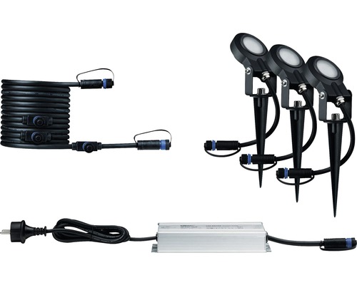 PAULMANN Plug & Shine grondspot Sting IP67 24V antraciet (basisset) PAULMANN Plug & Shine grondspot Sting IP67 24V antraciet (basisset)