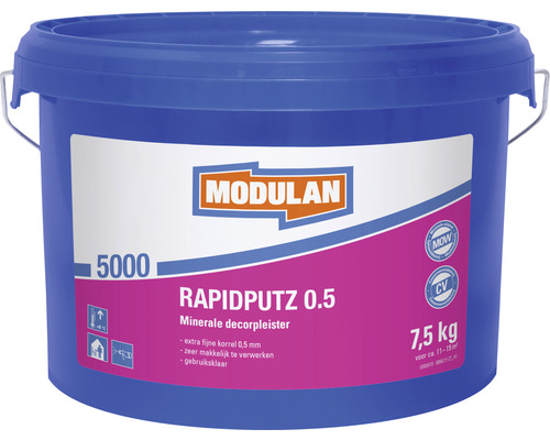 MODULAN 5000 Rapidputz korrelgrootte 0,5 mm 7,5 kg