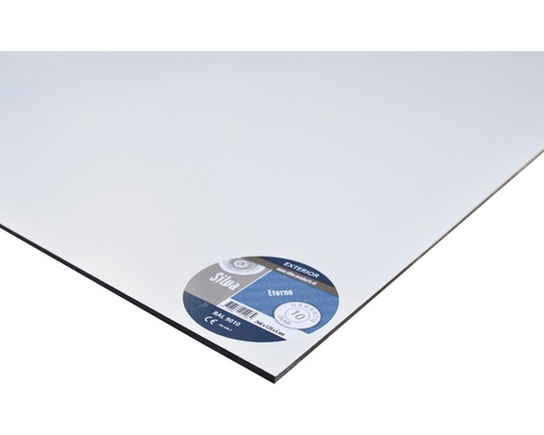 SILVA Eterno HPL plaat massief wit 2440x300x6 mm